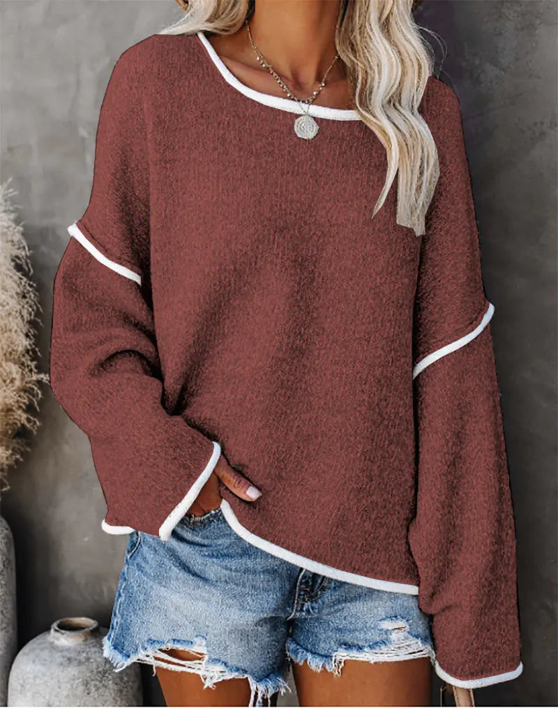 Essential Solid Color Long-Sleeve Top