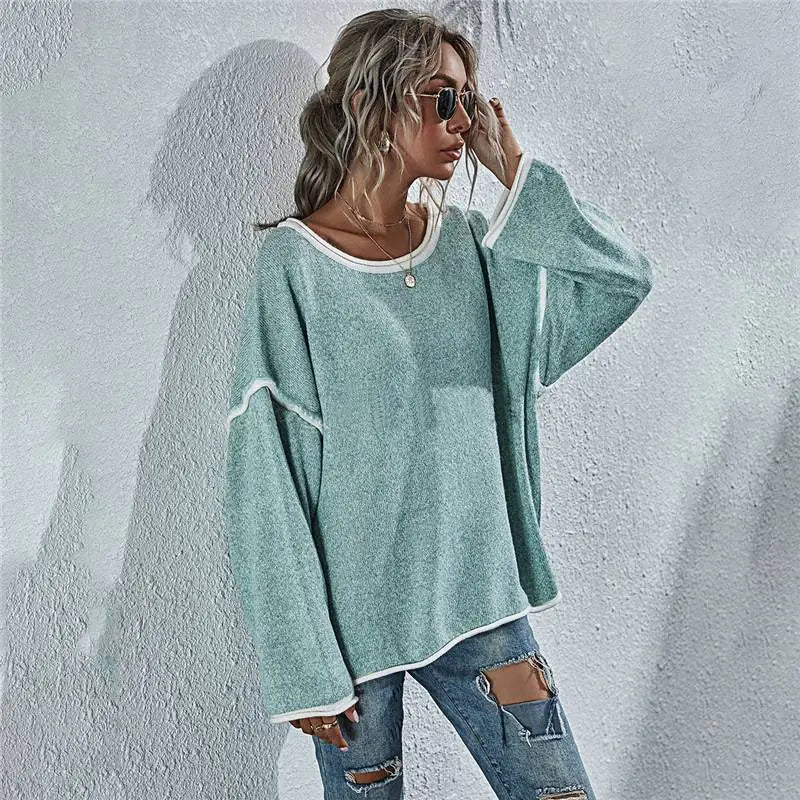 Essential Solid Color Long-Sleeve Top